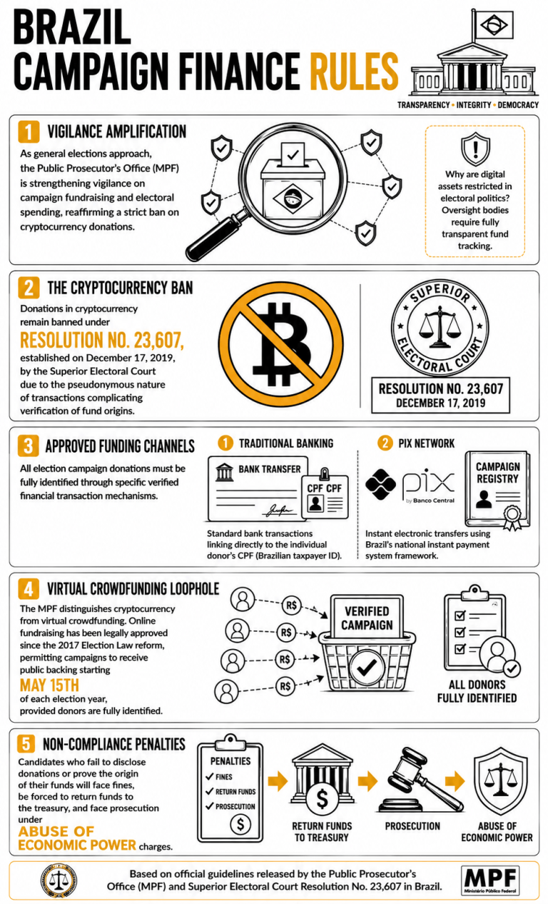 Infographic connected  Brazil's prohibition  connected  crypto run  donations
