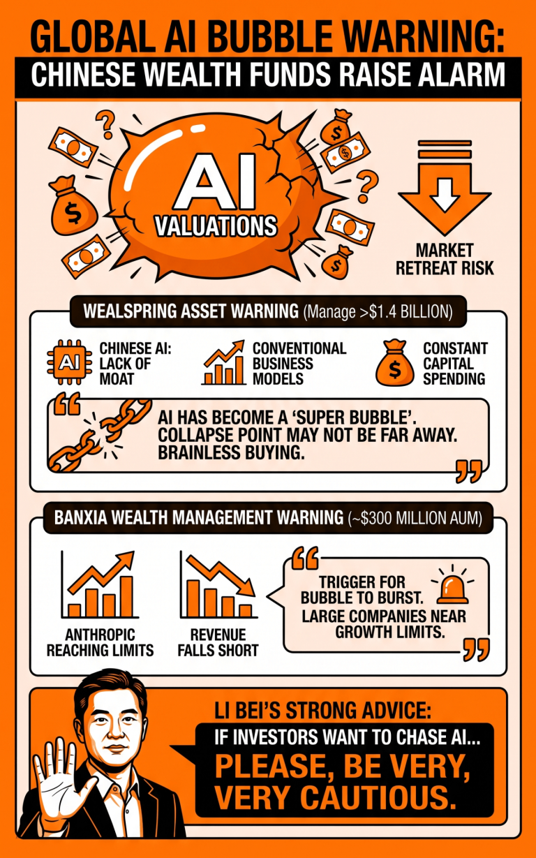 Infographic on China's Wealth Funds AI Warning