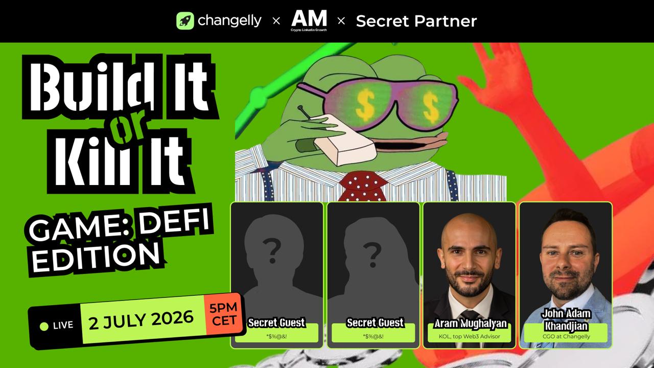 Changelly’s Build It or Kill It: DeFi Edition—Web3’s Top Speakers Decide What’s Worth Building on July 2