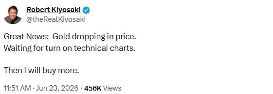 Kiyosaki Calls Falling Gold Prices ‘Great News’ as He Prepares to Buy More