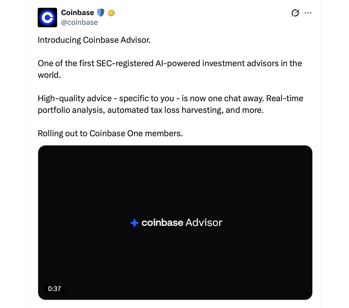 Coinbase Launches 21 Products at Once, Including Bitcoin-Backed Mortgages and AI Advisor Coinbase X post on June 16.