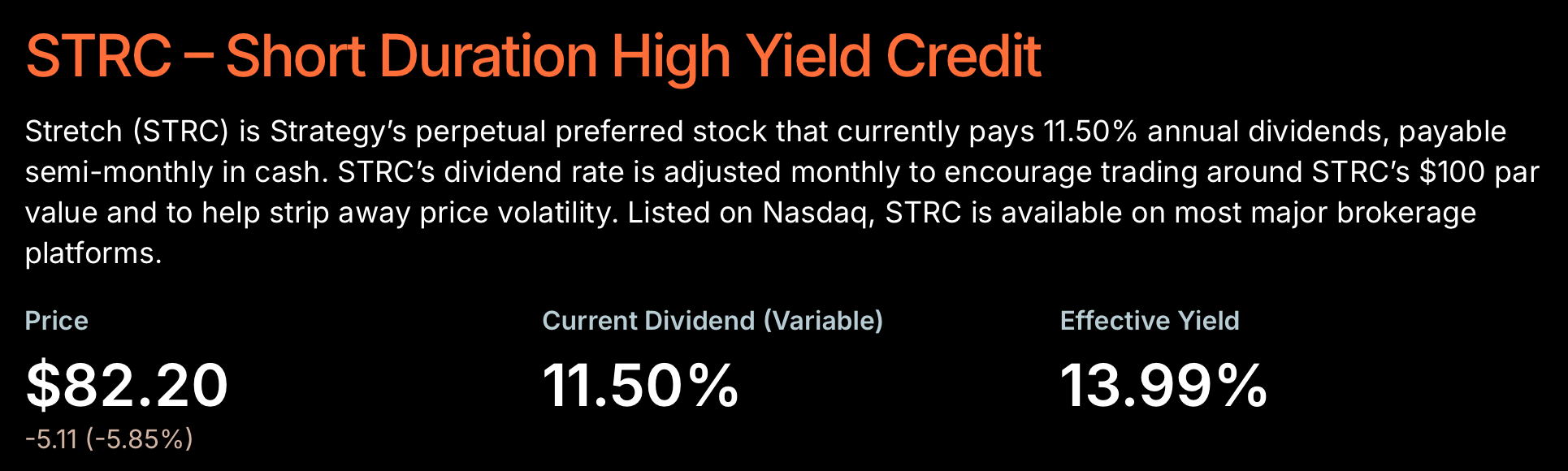 Screenshot of the STRC website.