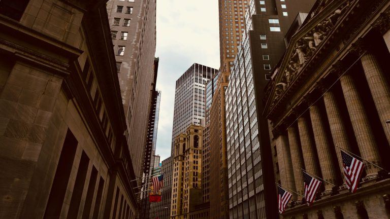 Outside view of Wall Street.