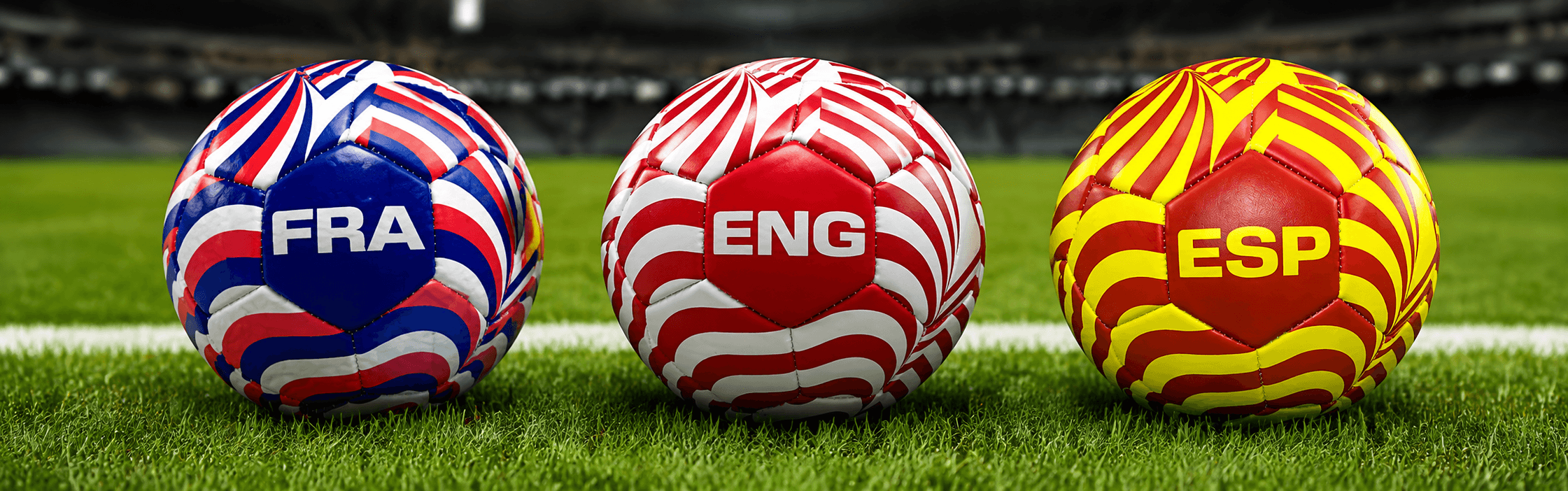 World Cup Prediction Markets Hit $5.81 Billion Across 52 Events Amid Buying Frenzy Three FIFA World Cup balls and different teams.