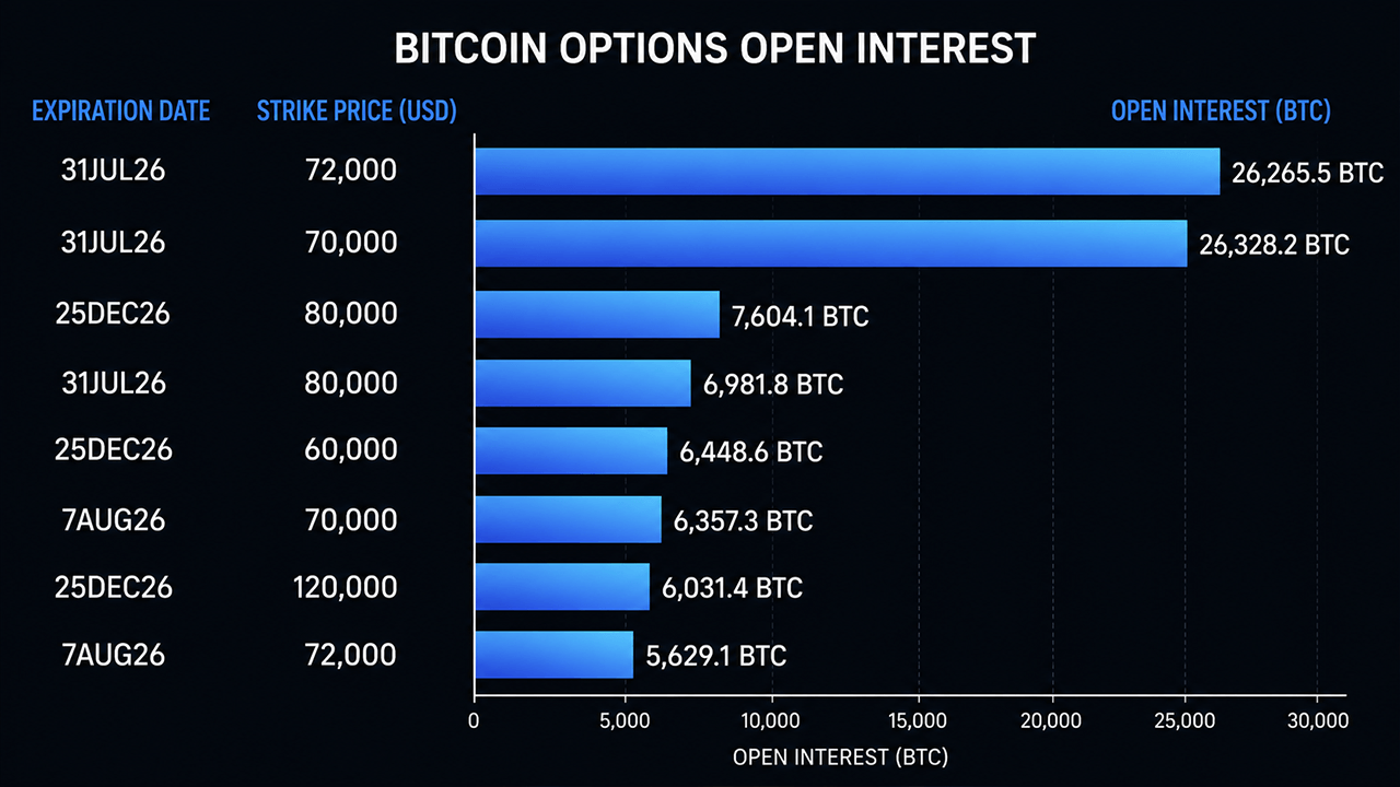 Bitcoin Options Scream Bullish as Traders Pile Into $72K and $80K Calls
