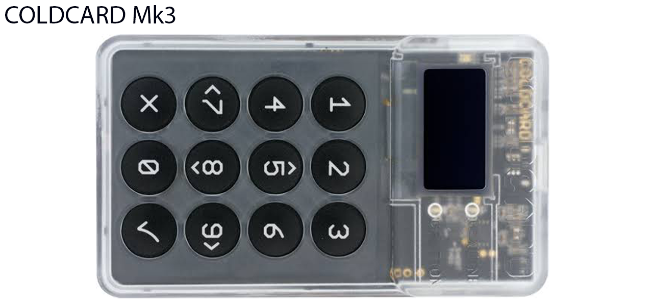 Screenshot of the Coldcard Mk3 model. 