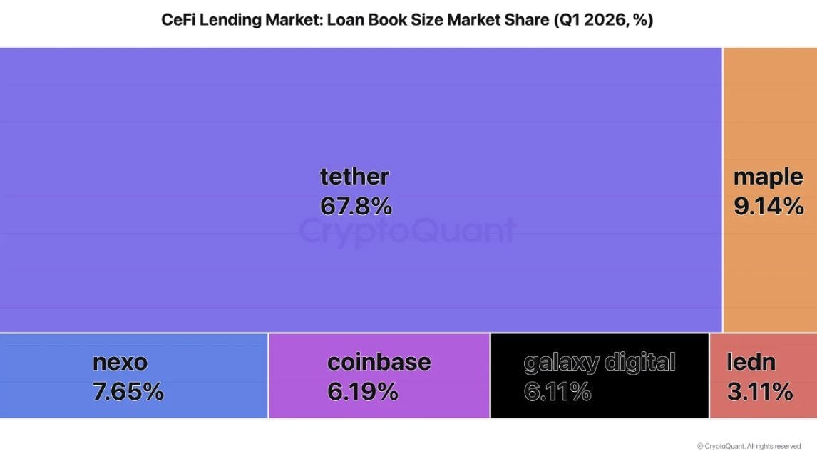 Crypto Lending Drops to $23.3 Billion as Tether Holds 68% of CeFi Loan Market in Q1