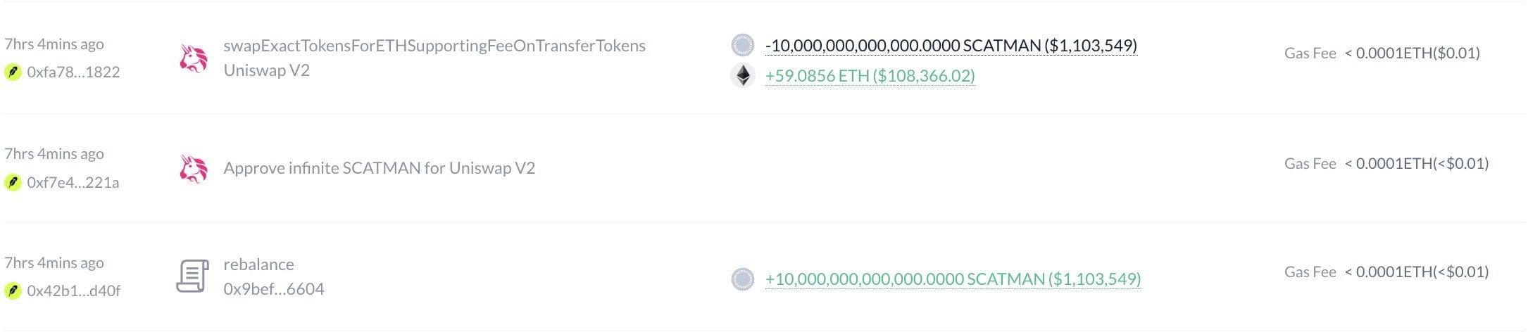 Onchain data showing the hackers moving the funds into ETH.