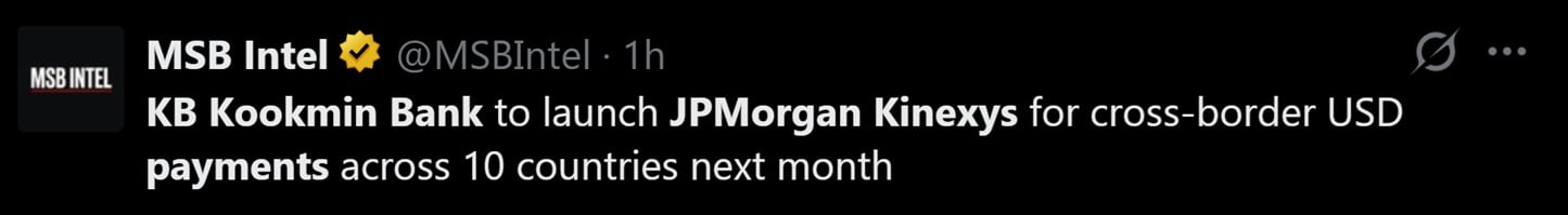 JPMorgan announcement of KB Kookmin collaboration.