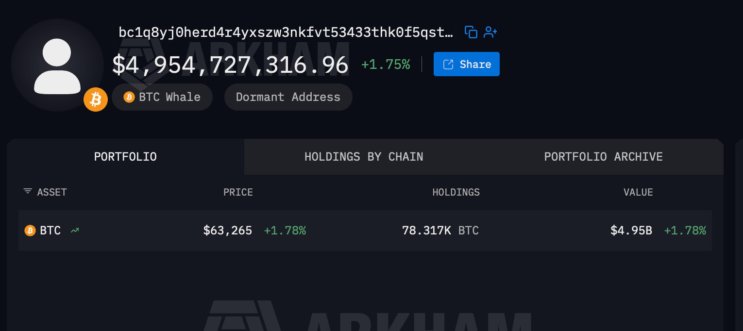 Inside the Top 12 Bitcoin Addresses: Who Holds 1.35 Million BTC The ninth-largest bitcoin wallet