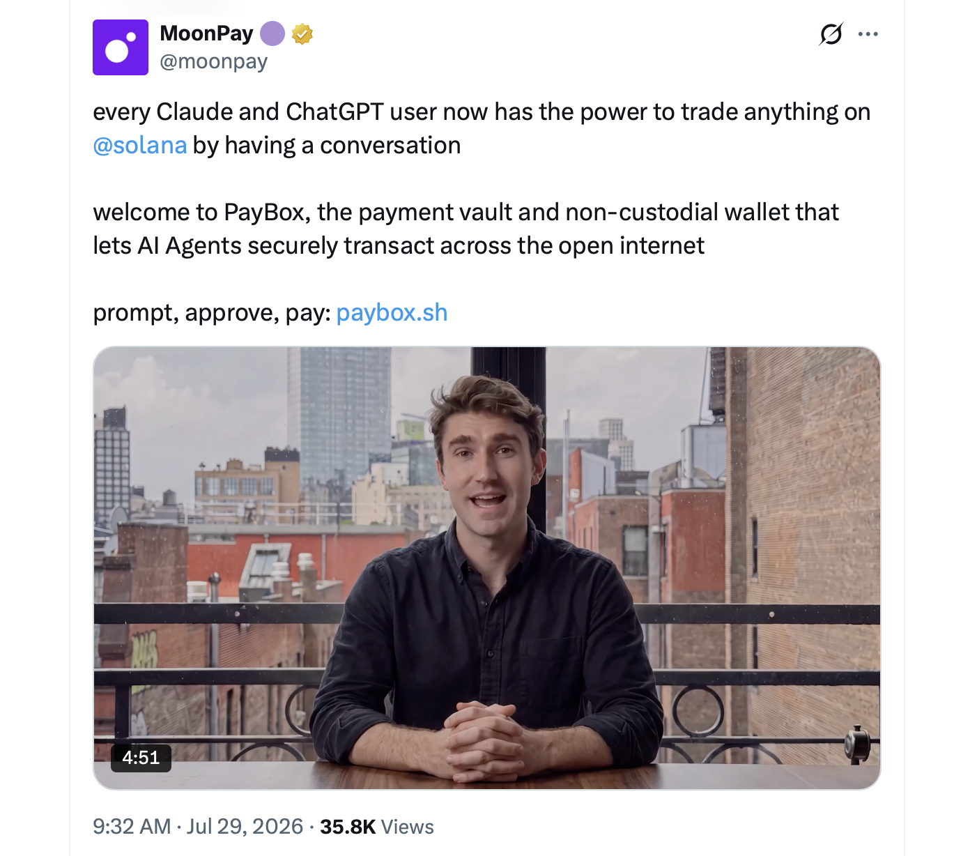 Moonpay social media screenshot via X. 