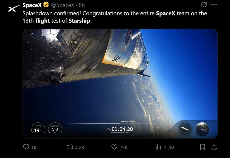 SpaceX 13th launch occured successfully.