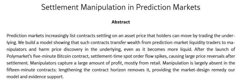 Stanford study regarding Polymarket