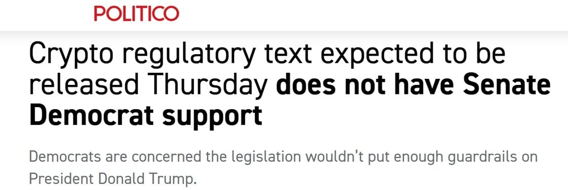 Trump-Backed CLARITY Act Text Drops Without a Single Democrat, And It Needs 7 of Them_nwmk