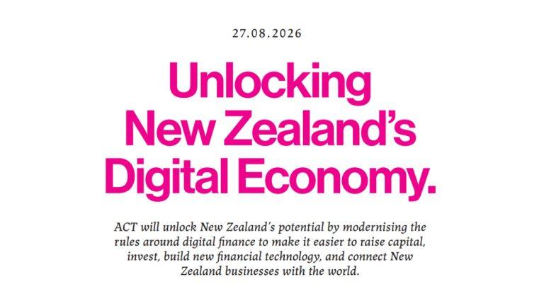 NZ’s ACT Party Proposes Waiving Capital Gains Tax on Crypto