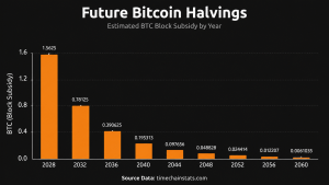 Bitcoin's Final 929,465 BTC Will Take More Than a Century to Mine Bitcoin halvings chart