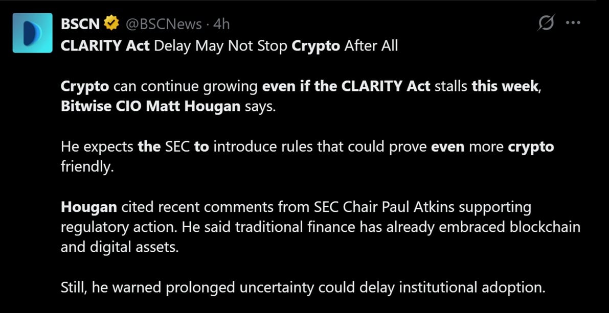 Bitwise CIO's comments on Clarity Act