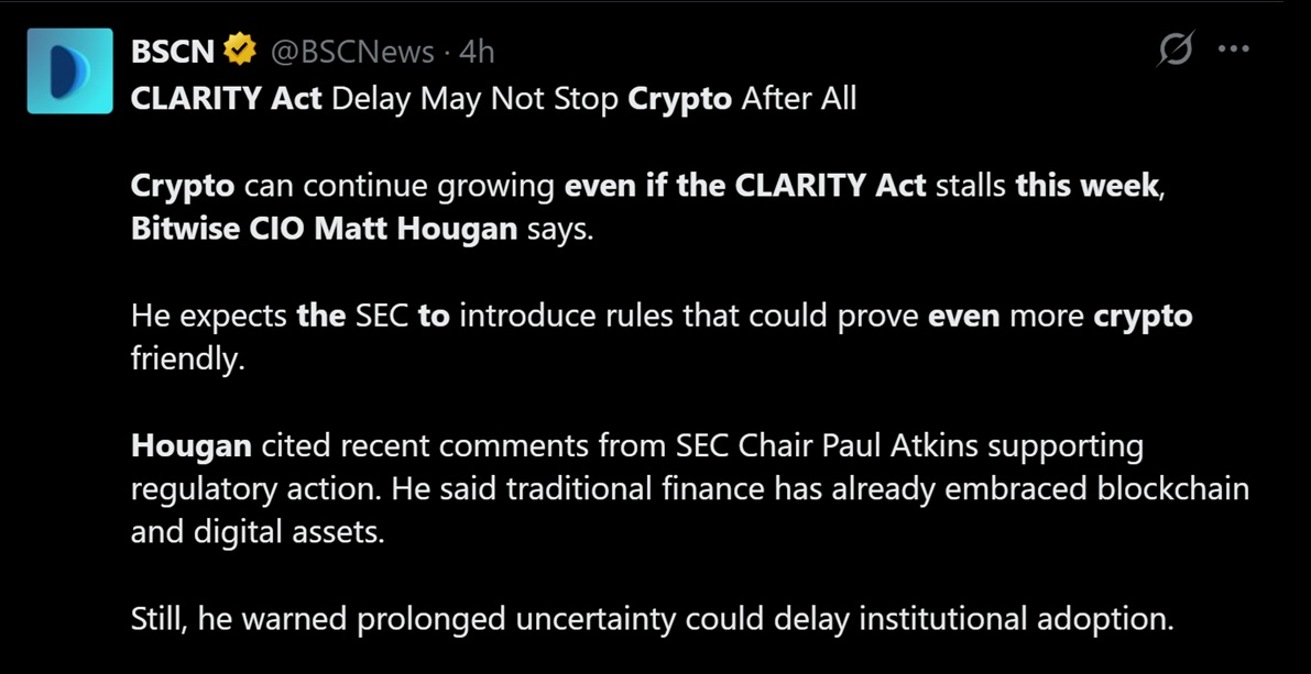 Bitwise CIO's comments on Clarity Act