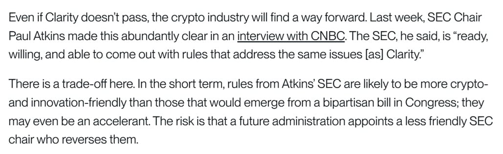 Bitwise CIO comments on clarity Act