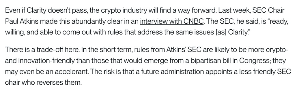 Bitwise CIO comments on clarity Act