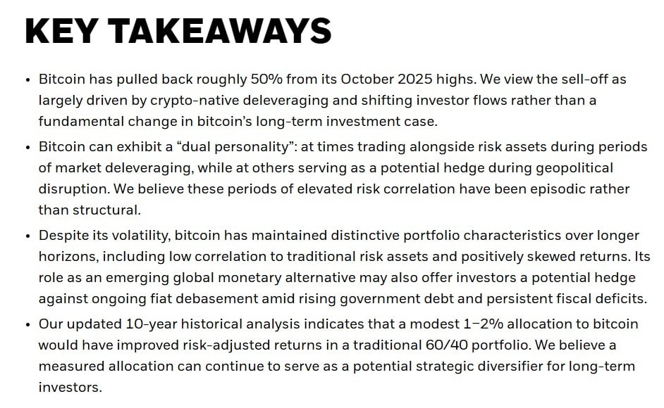 Blackrock's reasoning as to why Bitcoin is doing just fine.
