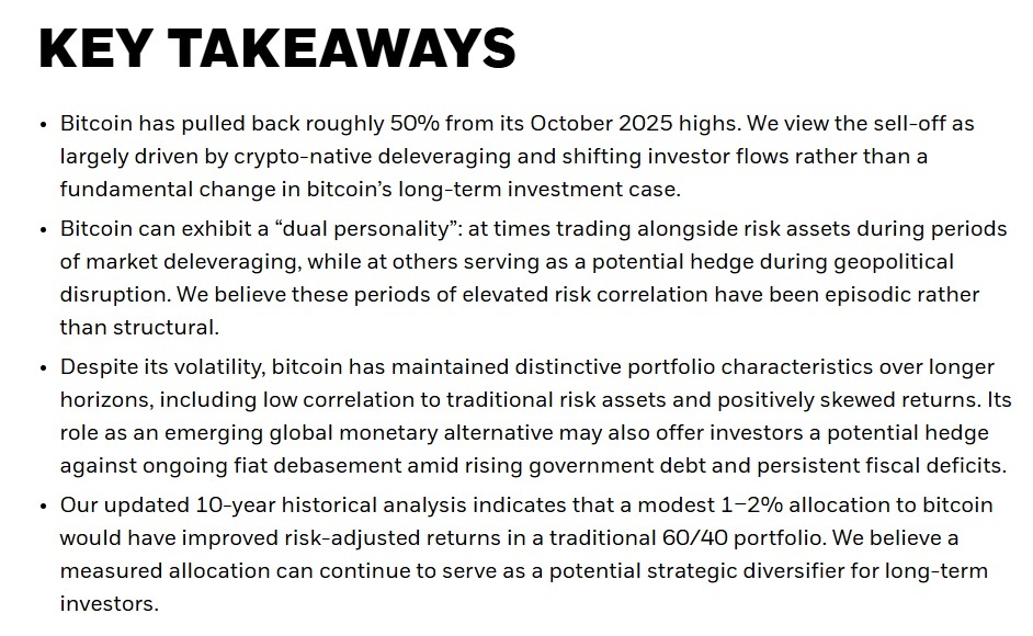 Blackrock's reasoning as to why Bitcoin is doing just fine.