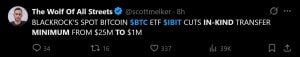 Blackrock IBIT conversion minimum change coverage.