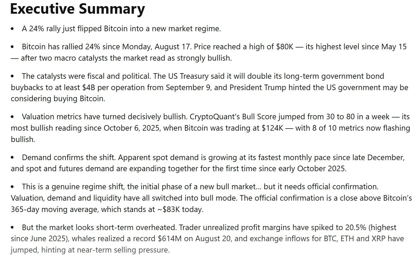 Cryptoquant's Bitcoin's Bull Score Jumps to 80, but $83,000 Is the Real Test Cryptoquant's Bitcoin's Bull Score Jumps to 80, but $83,000 Is the Real Test