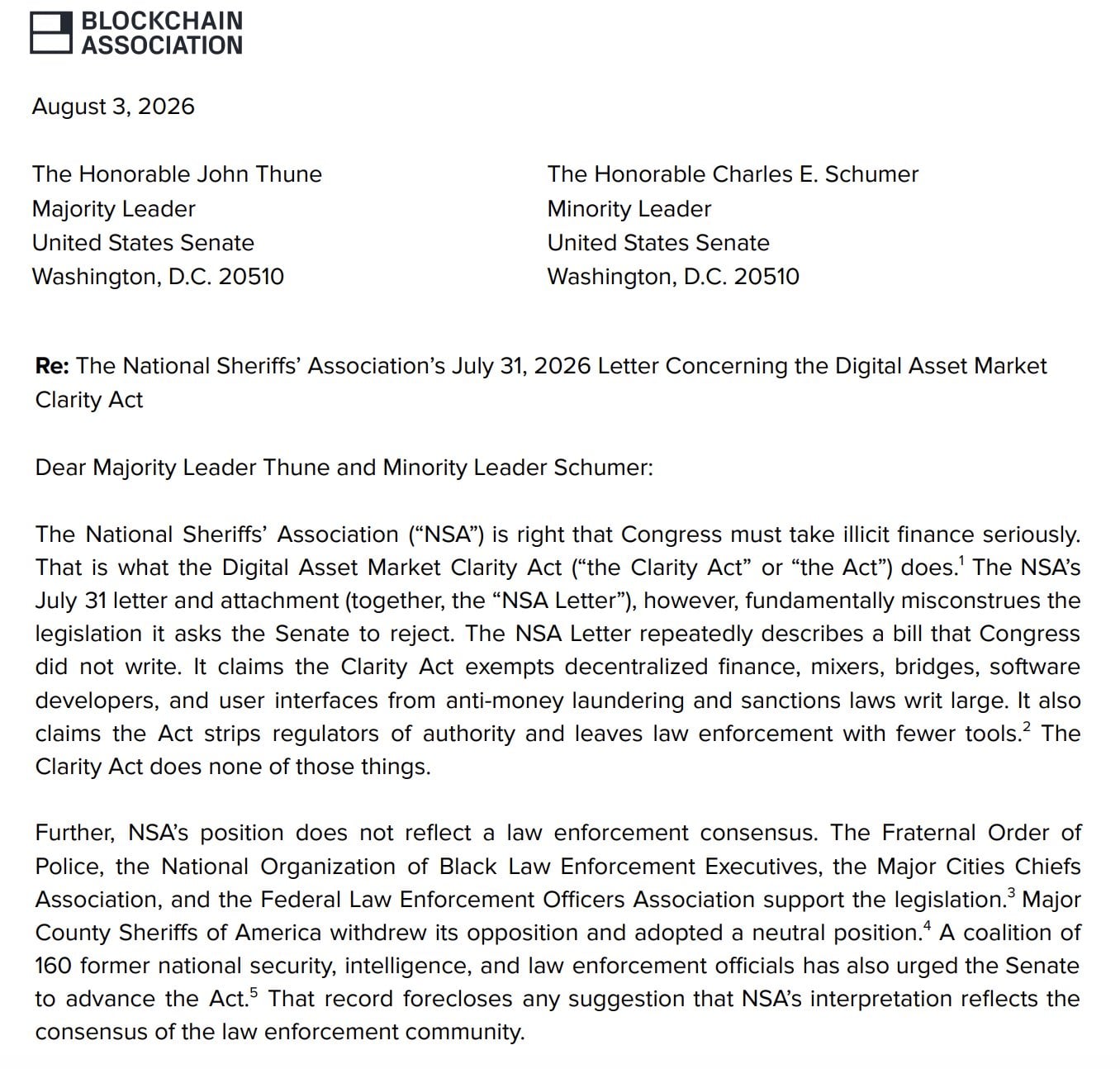 Law Enforcement Says CLARITY Act Aids Criminals. Industry Says They're Wrong