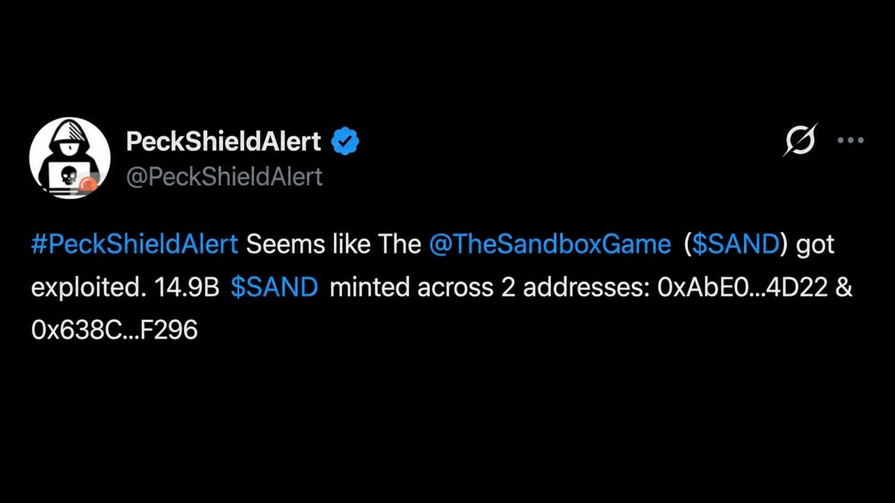 Sandbox Bridge Hack Mints 14.9B SAND While Coinbase Delists Futures