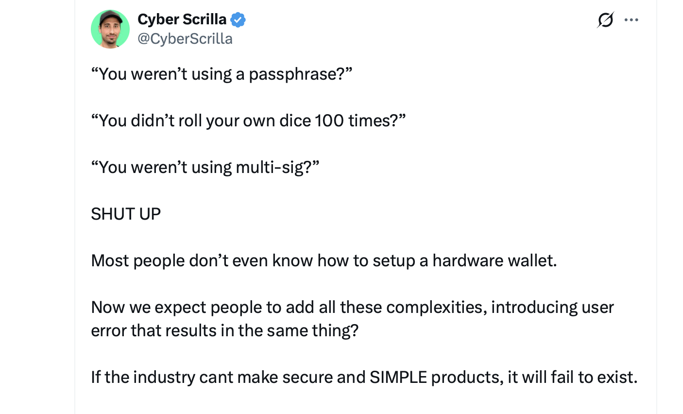 Dice Rolls Keep Bitcoin Keys Offline, but Not Everyone Will Bother X screenshot