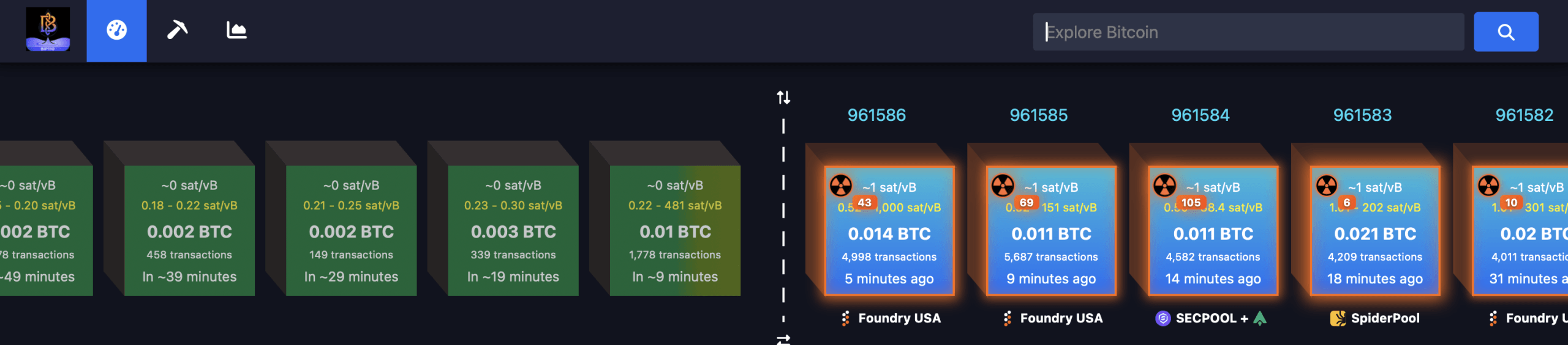 Bitcoin Fork Watch: Where to Track BIP-110’s Showdown Live Mempool.kilombino.com screenshot