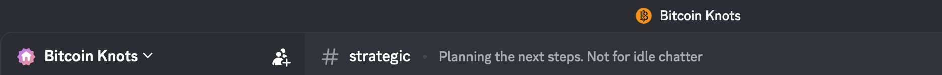 Bitcoin Knots Discord server screenshot