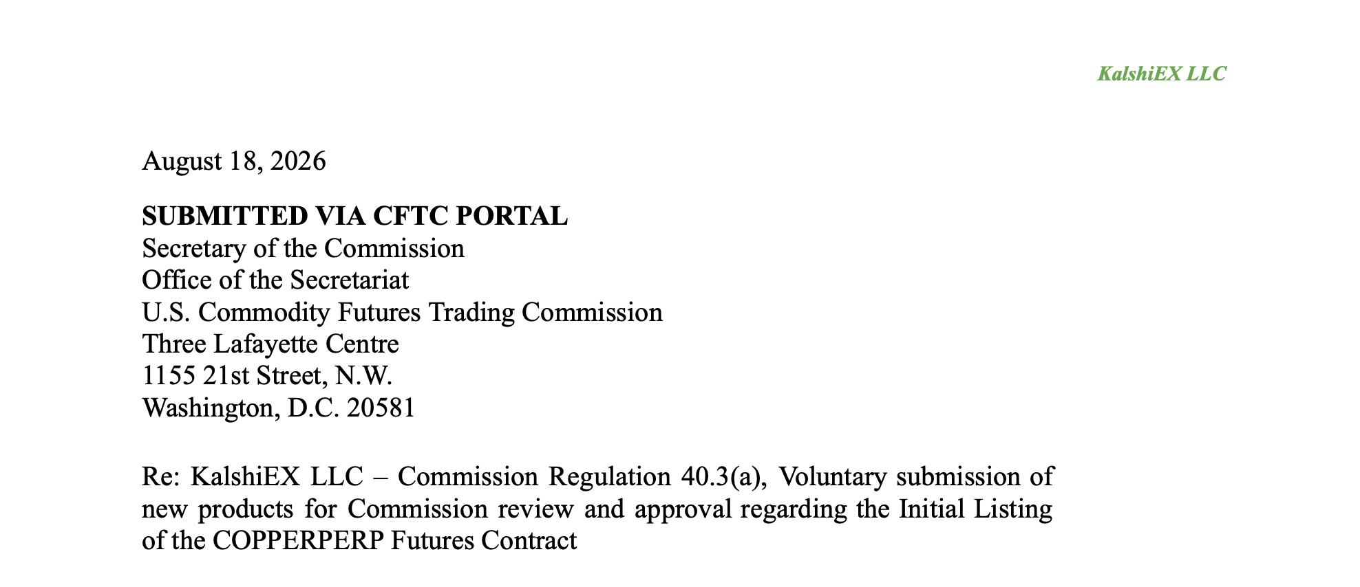 CFTC filing screenshot 