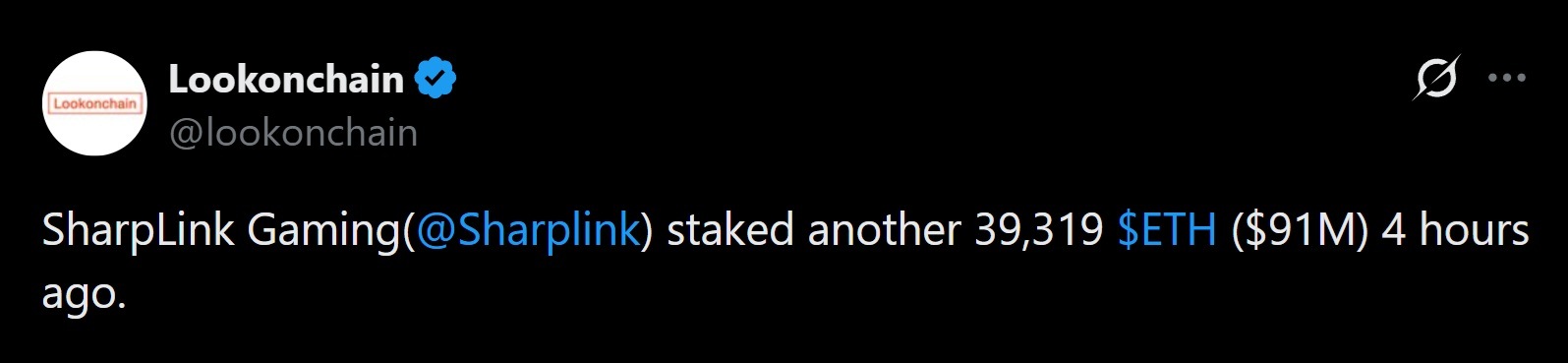 Sharplink has staked nearly 40k worth of ETH