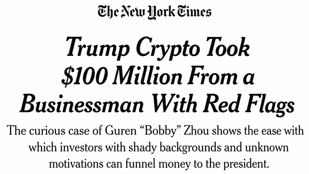 NYSE expose of Trump's WLFI investment deal.