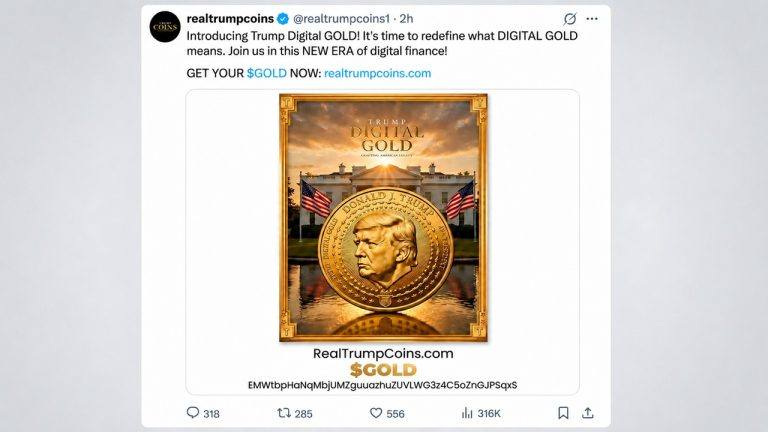 Trump-Linked Account Rugs GOLD Token, Nets $312K Profit