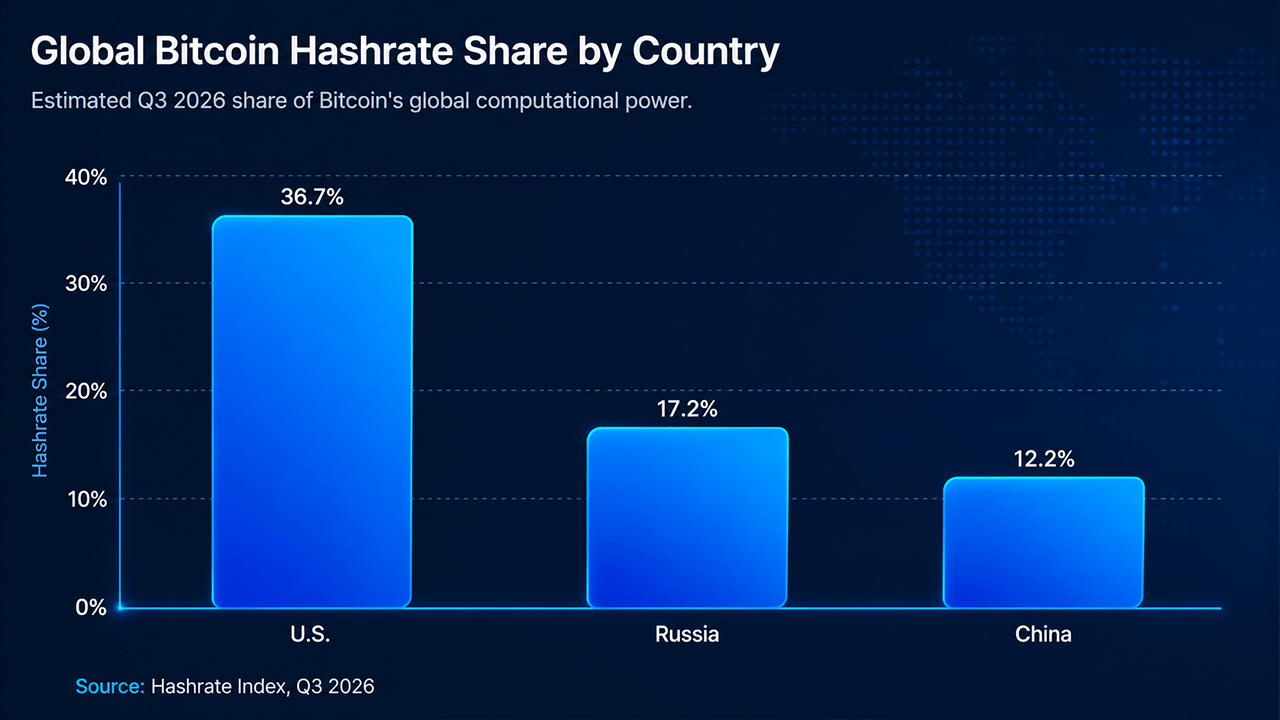 US Bitcoin Mining Grip Slips From Q1 to Q3 as Rival Nations Gain