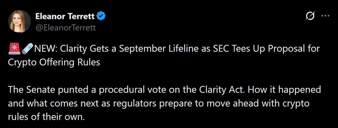 Clarity act reporting by Eleanor Terrett
