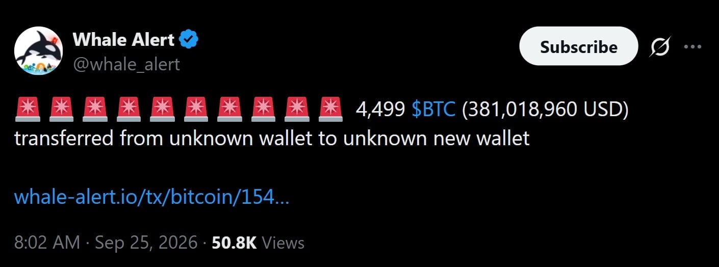 Whale from 7 years ago moves BTC