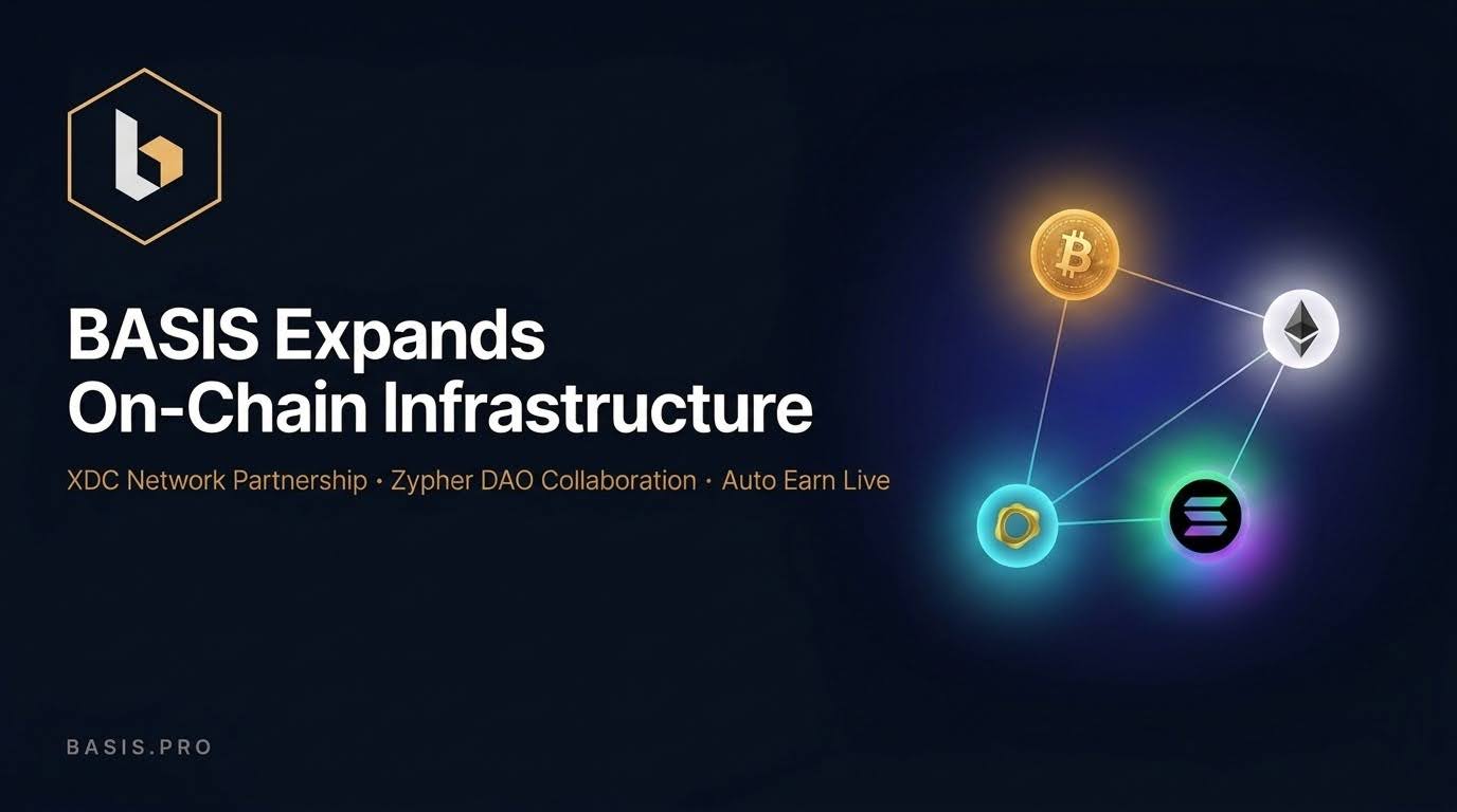BASIS.pro Expands On-Chain Infrastructure With XDC Network Partnership and Zypher DAO as Auto Earn Goes Live
