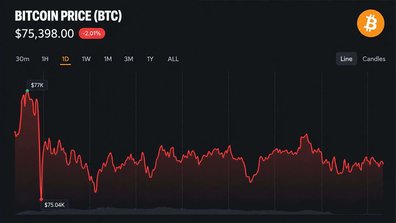 Bitcoin Holds Above $75,500 Following Failed CLARITY Act Vote and Fed Rate Expectations