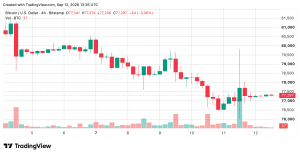 Bitcoin Price Takes a $3,215 Ride Just to Land Back at $77K