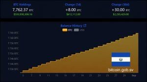 El Salvador’s Bitcoin Stash Grows to 7,762 BTC Despite IMF Reservations El Salvador’s Bitcoin Stash Grows to 7,762 BTC Despite IMF Reservations