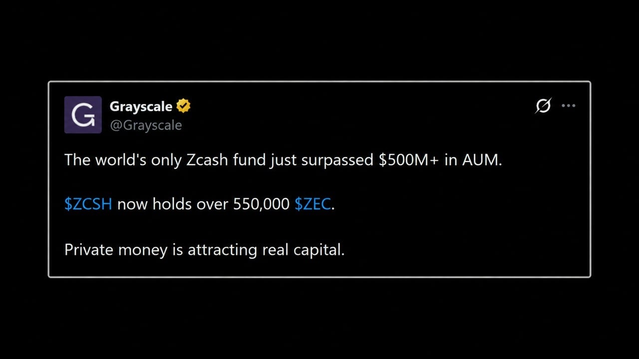 Grayscale’s Zcash ETF Tops $500M, but $100M Came From a DCG Affiliate