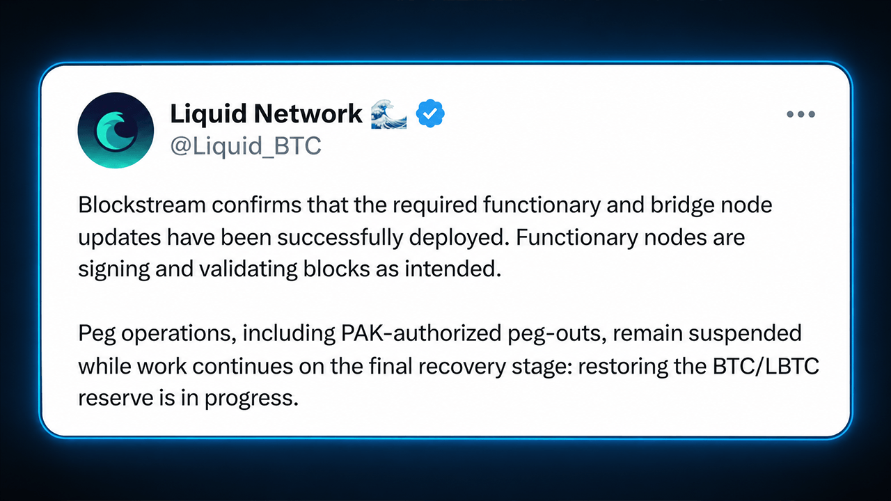 Liquid Network Peg-Outs Remain Frozen 11 Days After 4,000 BTC Exploit