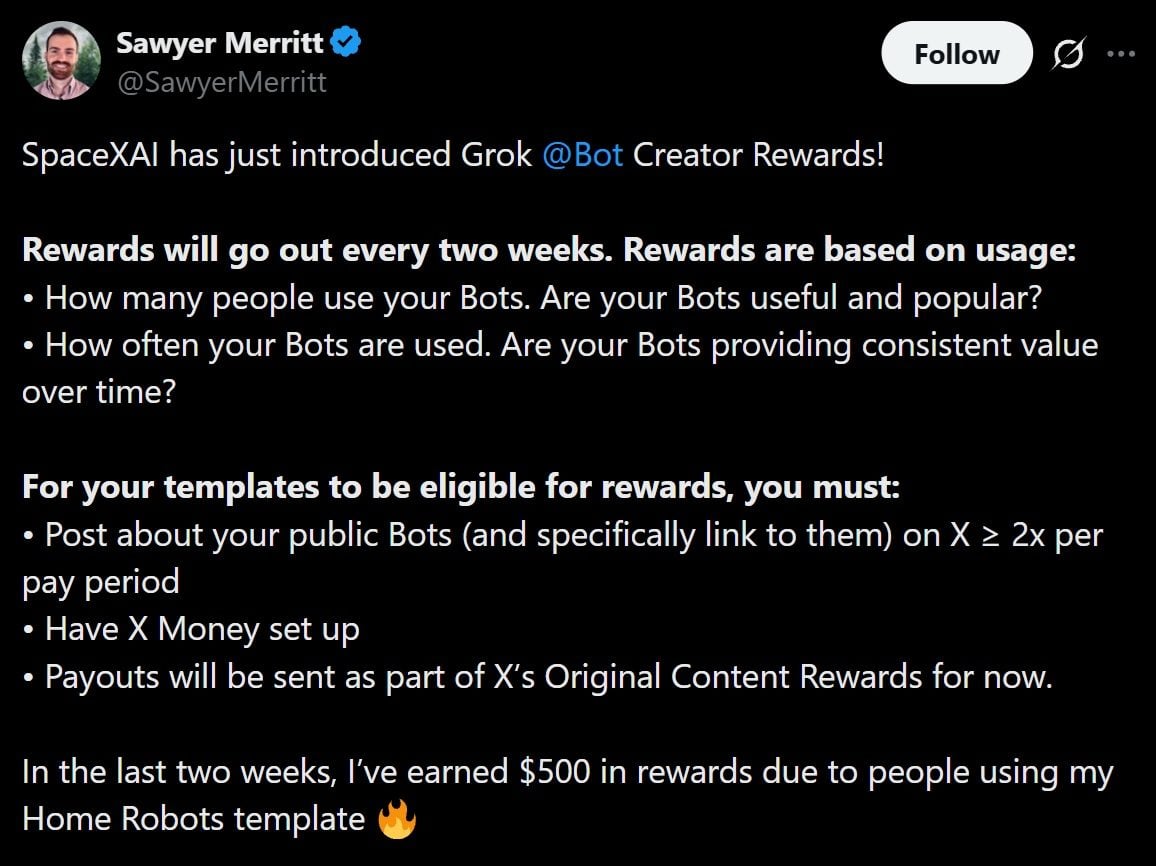 X is now paying creators for bot usage