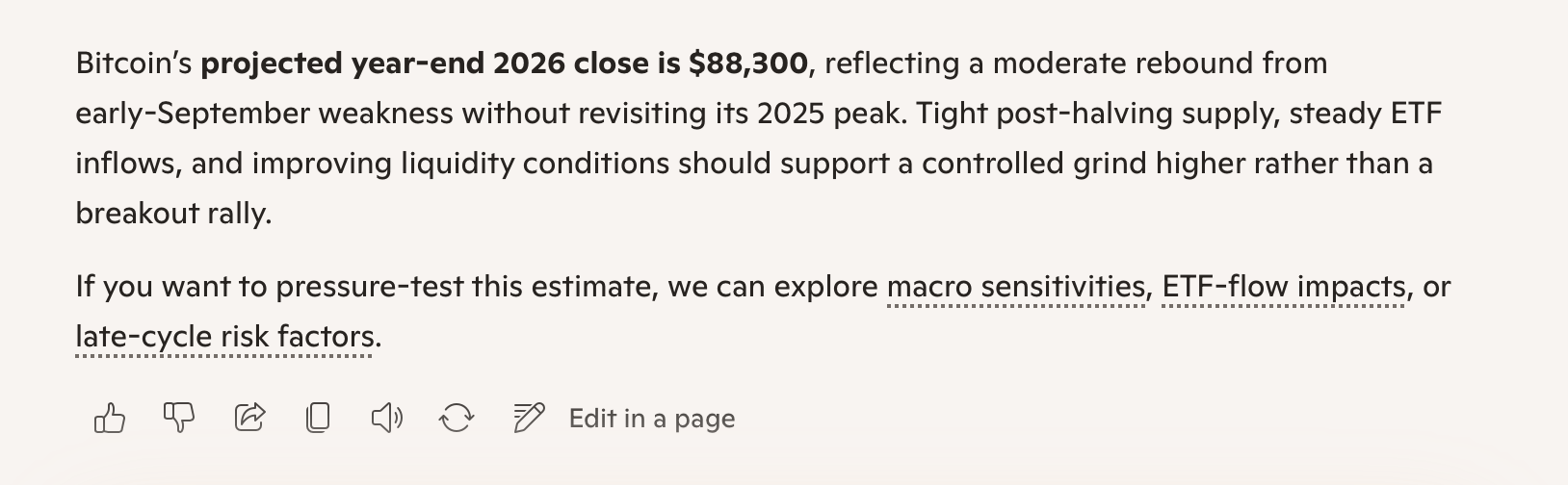 Bitcoin Price Bets Get Wild as 11 AI Models Target up to $105K Microsoft Copilot screenshot