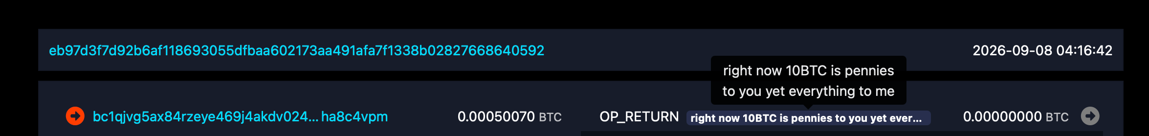 Hacker address screenshot. 