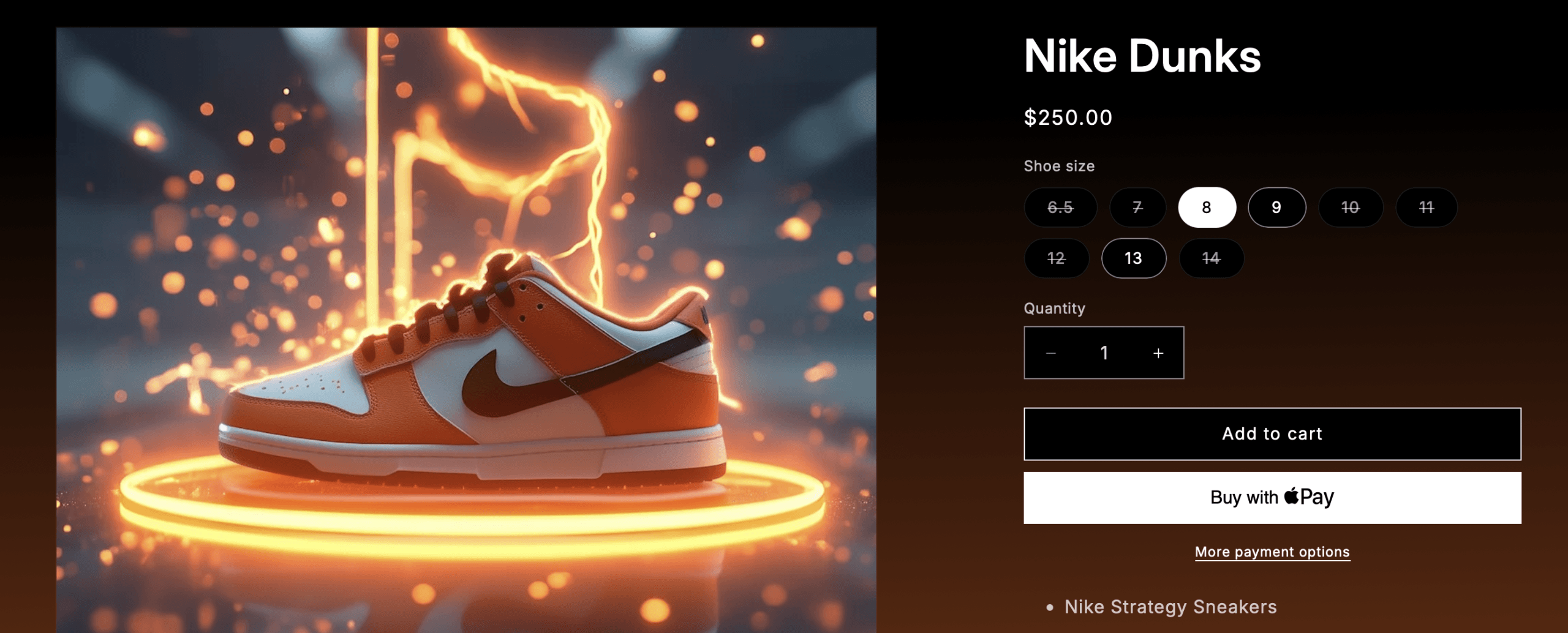 Strategy Roasted Over Bitcoin-Themed Jordans You Can’t Buy With BTC store.strategy.com/products/nike-dunks screenshot.